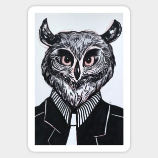 Owl man Sticker